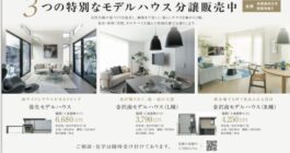 ３つの特別なモデルハウス 分譲販売中